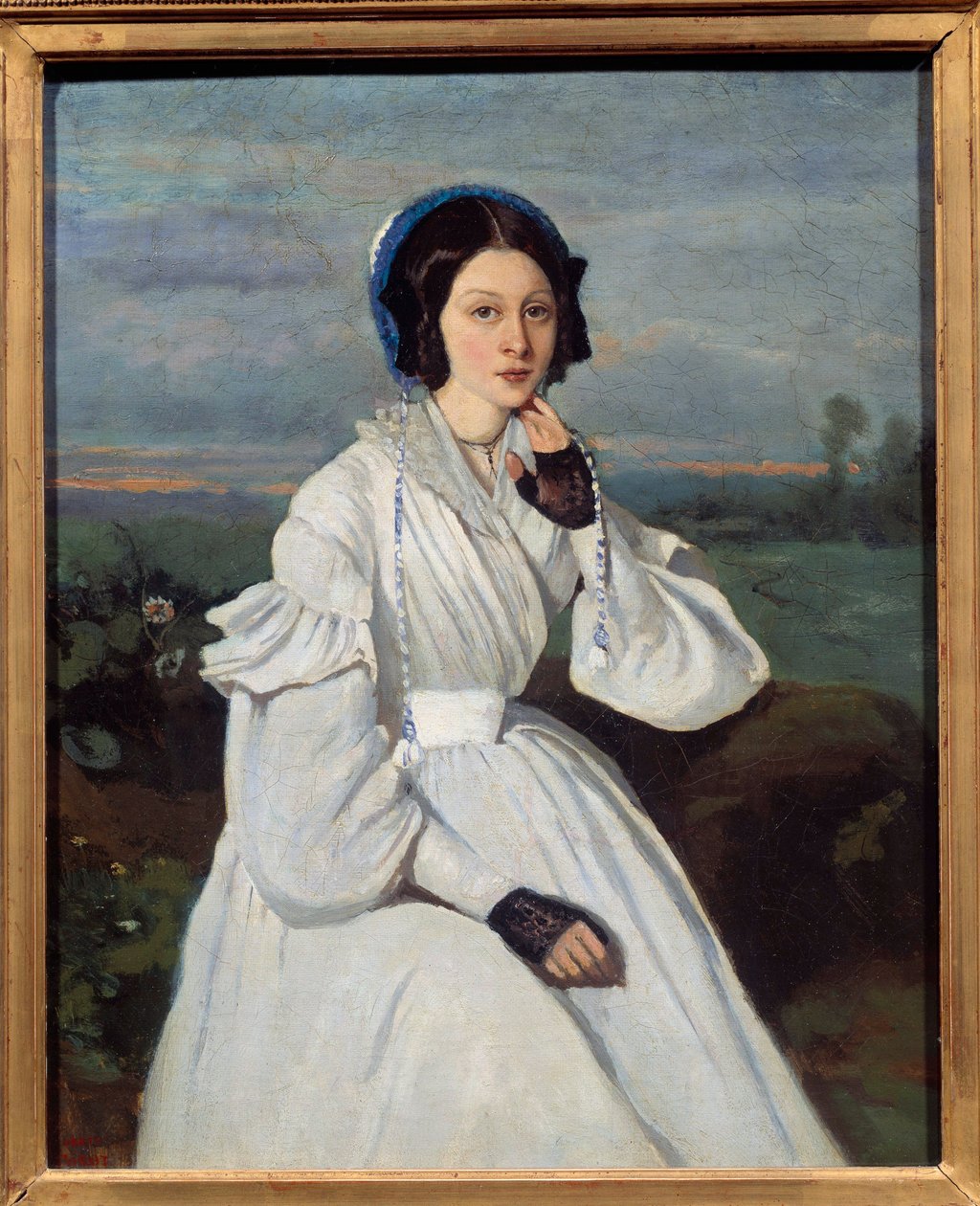Claire Sennegonin muotokuva (1821-?) Camille Corotin (1796-1875) maalaus 1837 su. 0,43x0,35 m tekijältä Jean Baptiste Camille Corot