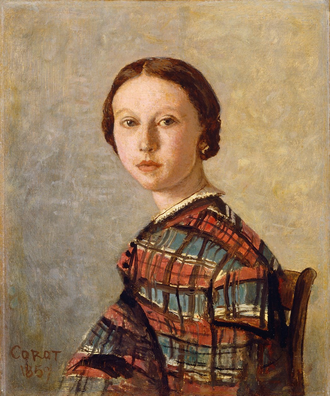 Nuoren tytön muotokuva tekijältä Jean Baptiste Camille Corot