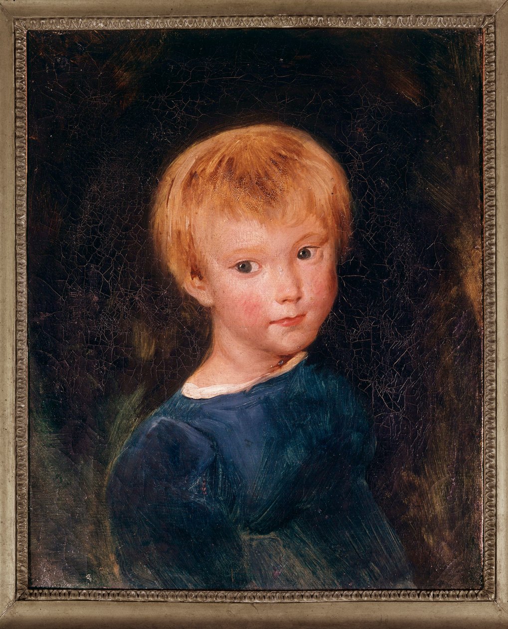 Nuoren pojan muotokuva. Maalaus, joka kuvaa punatukkaista lasta. Camille Corotin (1796-1875) maalaus 1800-luvulta tekijältä Jean Baptiste Camille Corot