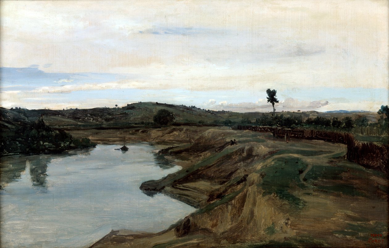 Chicks Walk, Roomalainen Campagna, 1826-1828 tekijältä Jean Baptiste Camille Corot