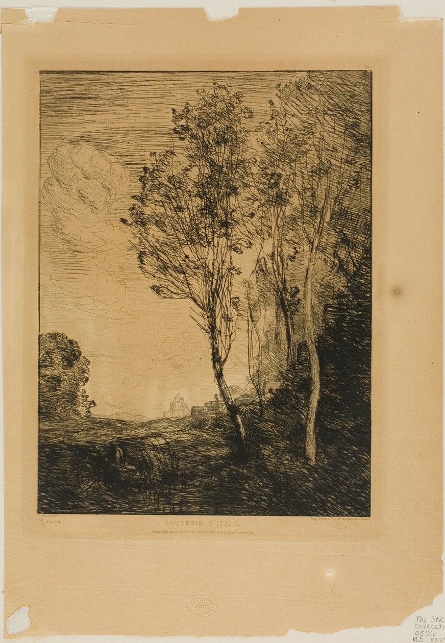 Italian muisto tekijältä Jean-Baptiste-Camille Corot
