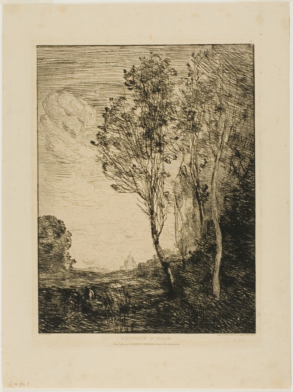 Italian muisto tekijältä Jean Baptiste Camille Corot