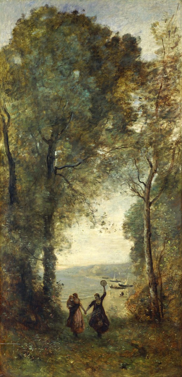 Muisto Napolin rannasta, 1871-1872 tekijältä Jean Baptiste Camille Corot