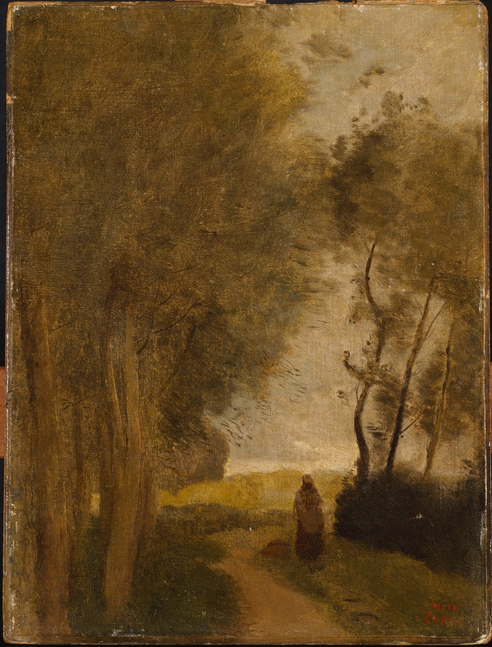 Road at Edge of Wood, n. 1860-65 tekijältä Jean Baptiste Camille Corot