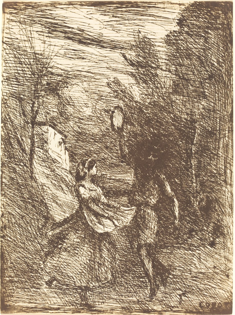 Saltarello Saltarelle, 1858. tekijältä Jean Baptiste Camille Corot