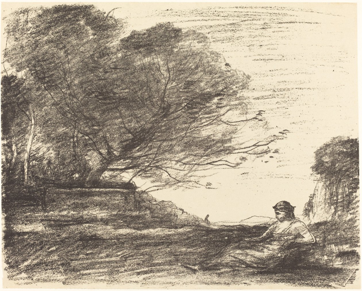 Sappho (safo) tekijältä Jean Baptiste Camille Corot
