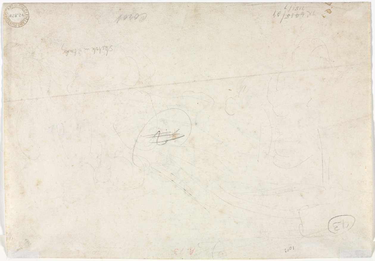 Luonnos maisemaa varten (käänteinen) tekijältä Jean Baptiste Camille Corot