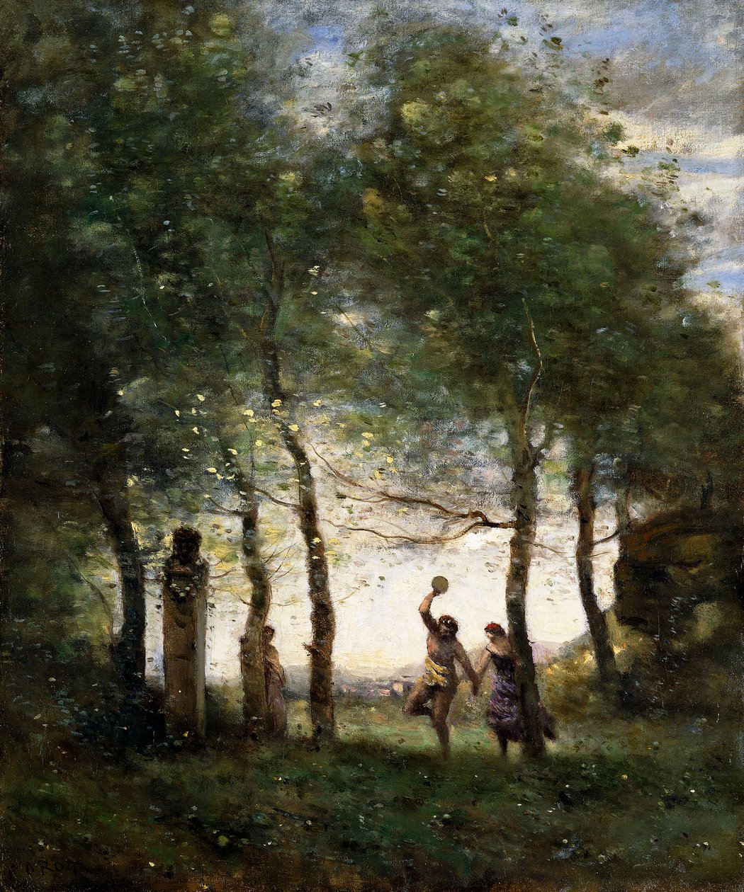Pieni Bachchelle, 1874 tekijältä Jean Baptiste Camille Corot
