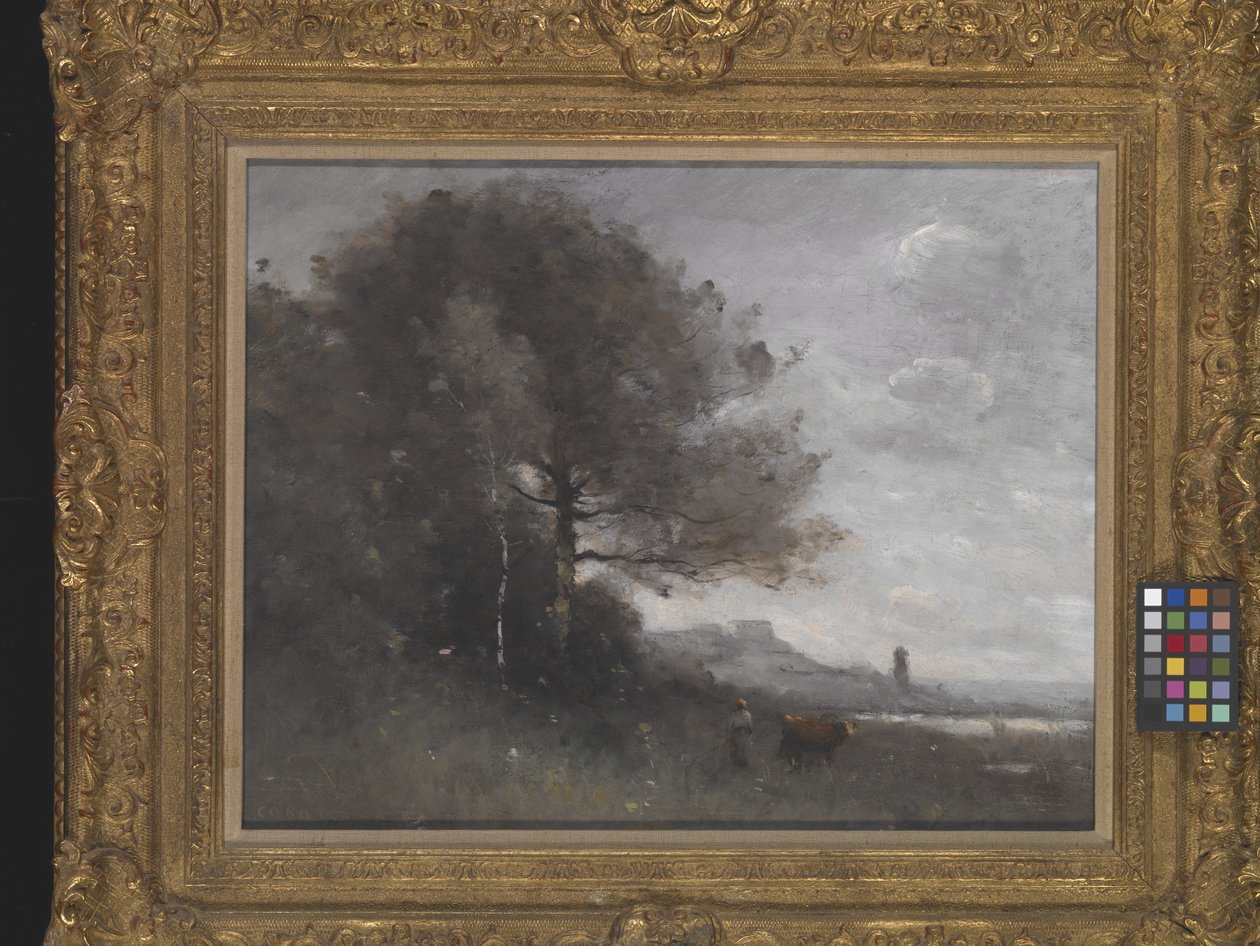 Matkamuisto Italiasta (öljy kankaalle) tekijältä Jean Baptiste Camille Corot