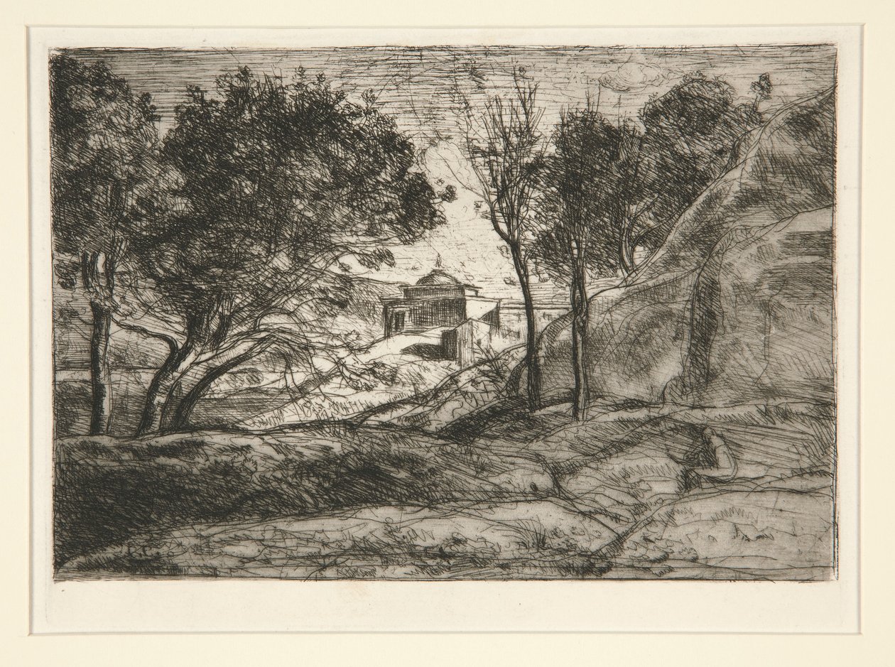 Souvenir de Toscane (Muisto Toscanasta) tekijältä Jean Baptiste Camille Corot