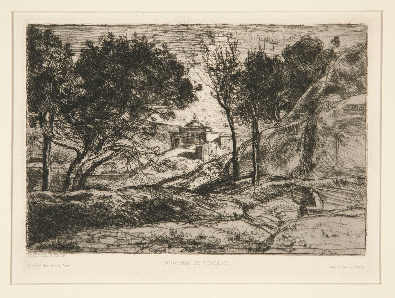 Souvenir de Toscane (Muisto Toscanasta) tekijältä Jean Baptiste Camille Corot