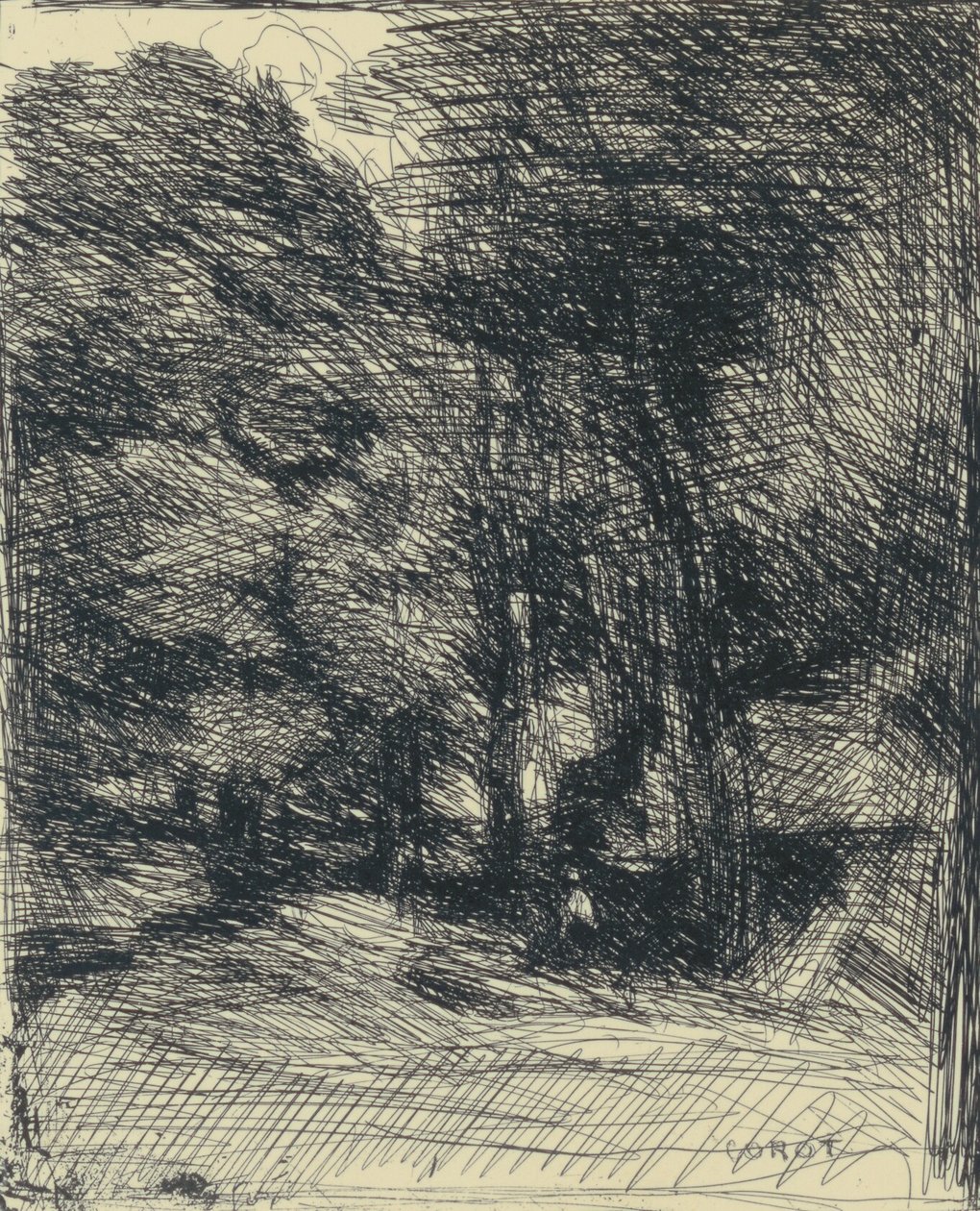 Bas-Bréaun muistaminen tekijältä Jean Baptiste Camille Corot