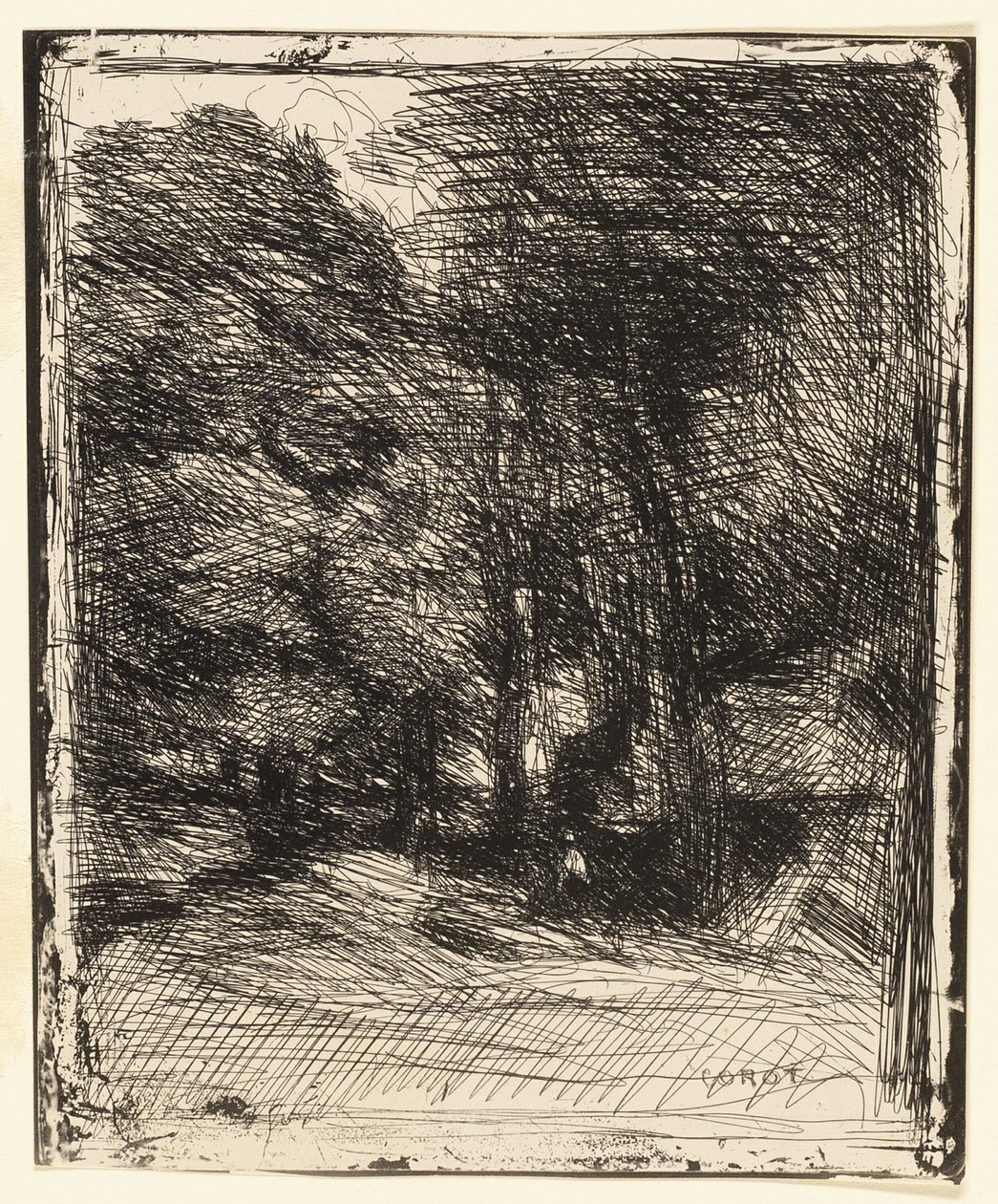 Bas-Bréaun matkamuisto tekijältä Jean Baptiste Camille Corot