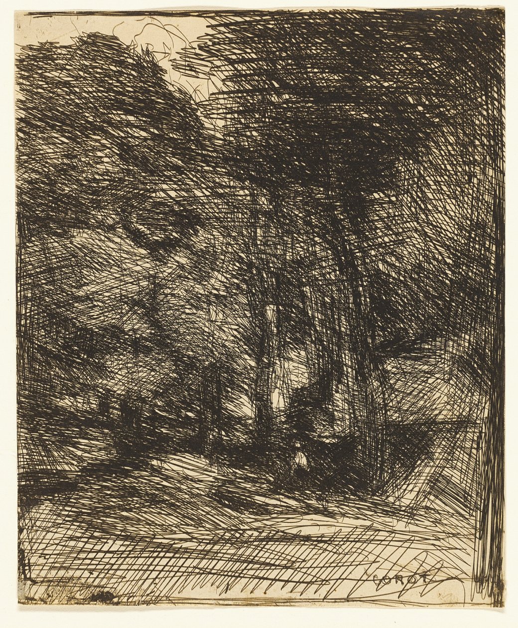 Bas-Bréaun matkamuisto tekijältä Jean Baptiste Camille Corot