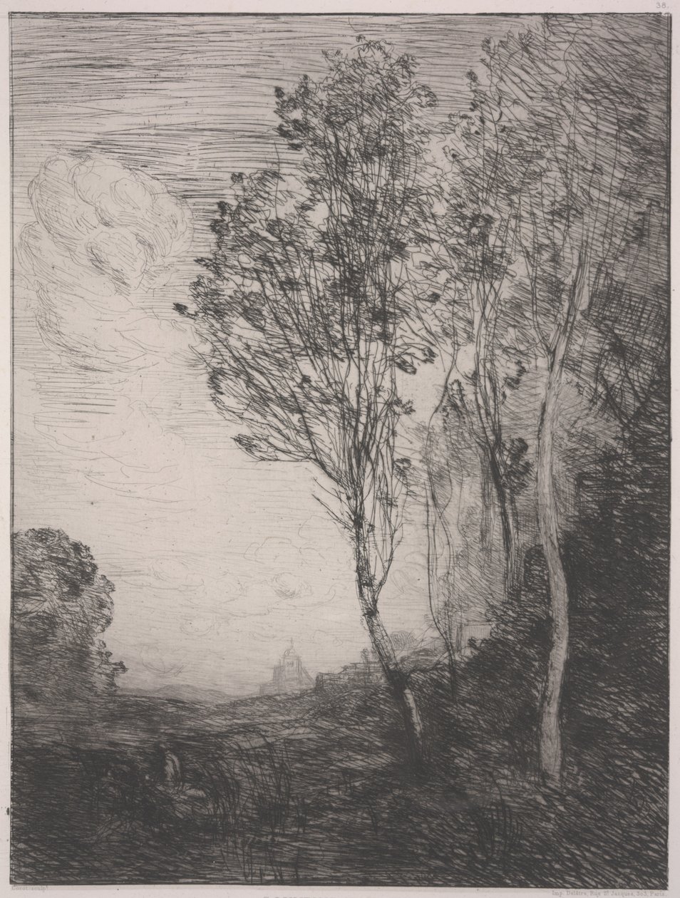 Matkamuisto Italiasta tekijältä Jean Baptiste Camille Corot