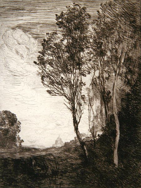 Italian matkamuisto tekijältä Jean Baptiste Camille Corot