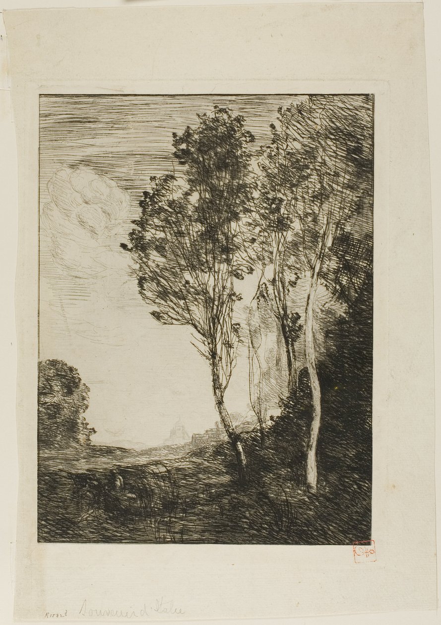 Italian matkamuisto tekijältä Jean Baptiste Camille Corot