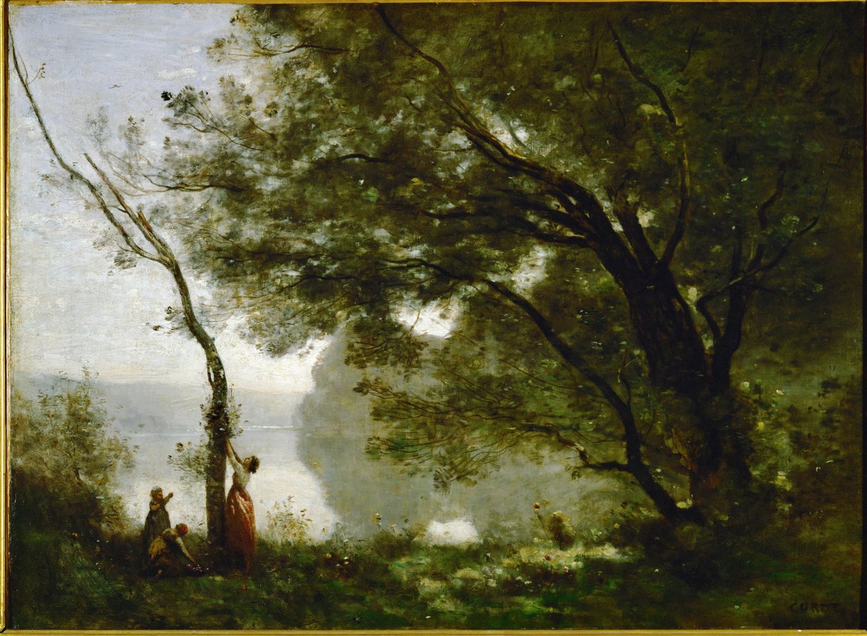 Mortefontainen matkamuisto, Ranska ... tekijältä Jean Baptiste Camille Corot