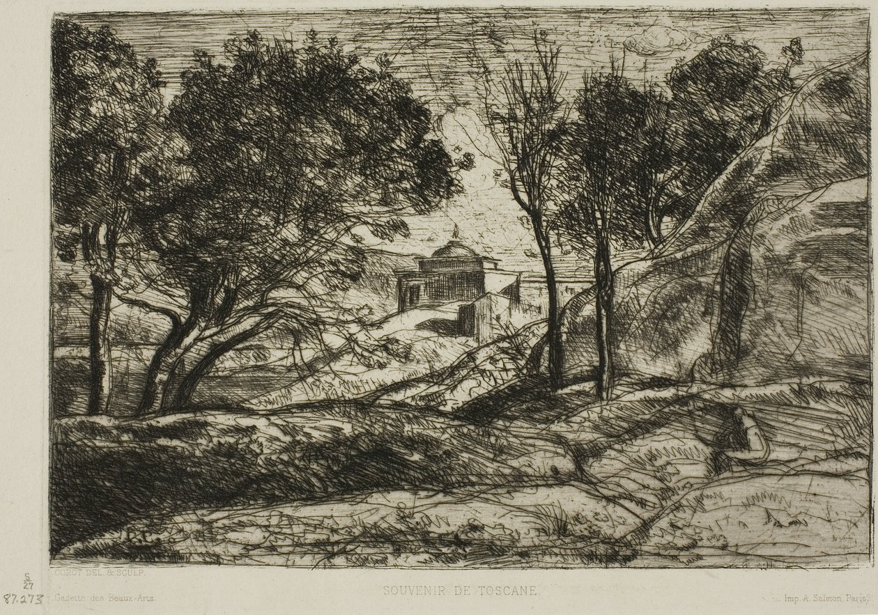 Toscanan matkamuisto tekijältä Jean Baptiste Camille Corot