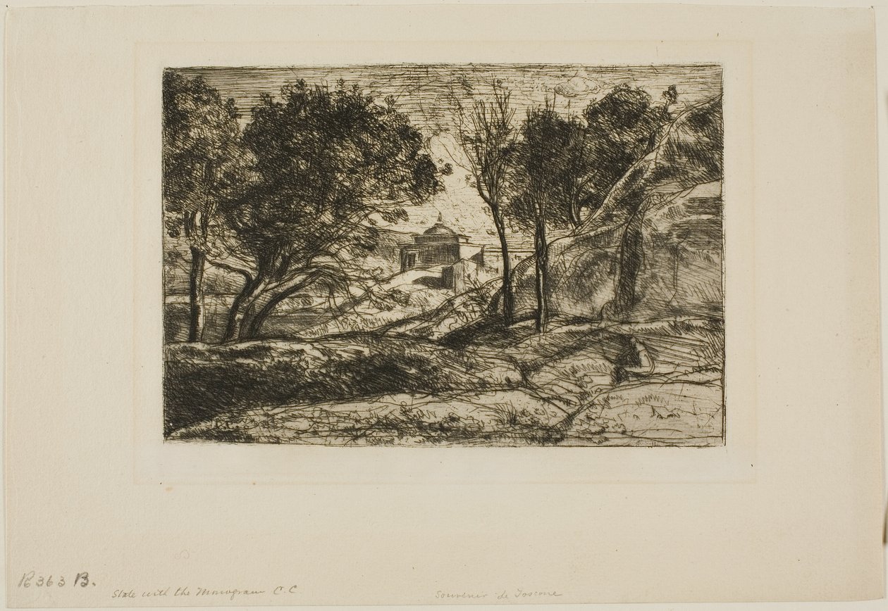 Toscanan matkamuisto tekijältä Jean Baptiste Camille Corot
