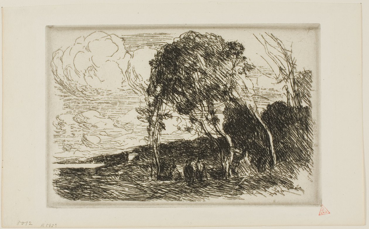 Matkamuisto Douain linnoituksista tekijältä Jean Baptiste Camille Corot