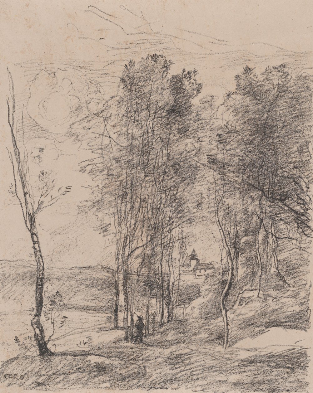 St.-Nicolas-les-Arrasin kellotapuli, 1871-72. tekijältä Jean Baptiste Camille Corot