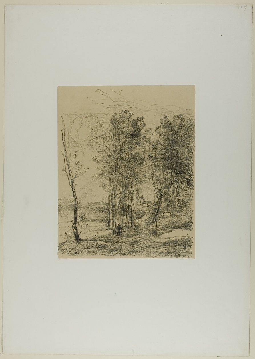 St. Nicolas-lez-Arrasin kellotorni tekijältä Jean Baptiste Camille Corot
