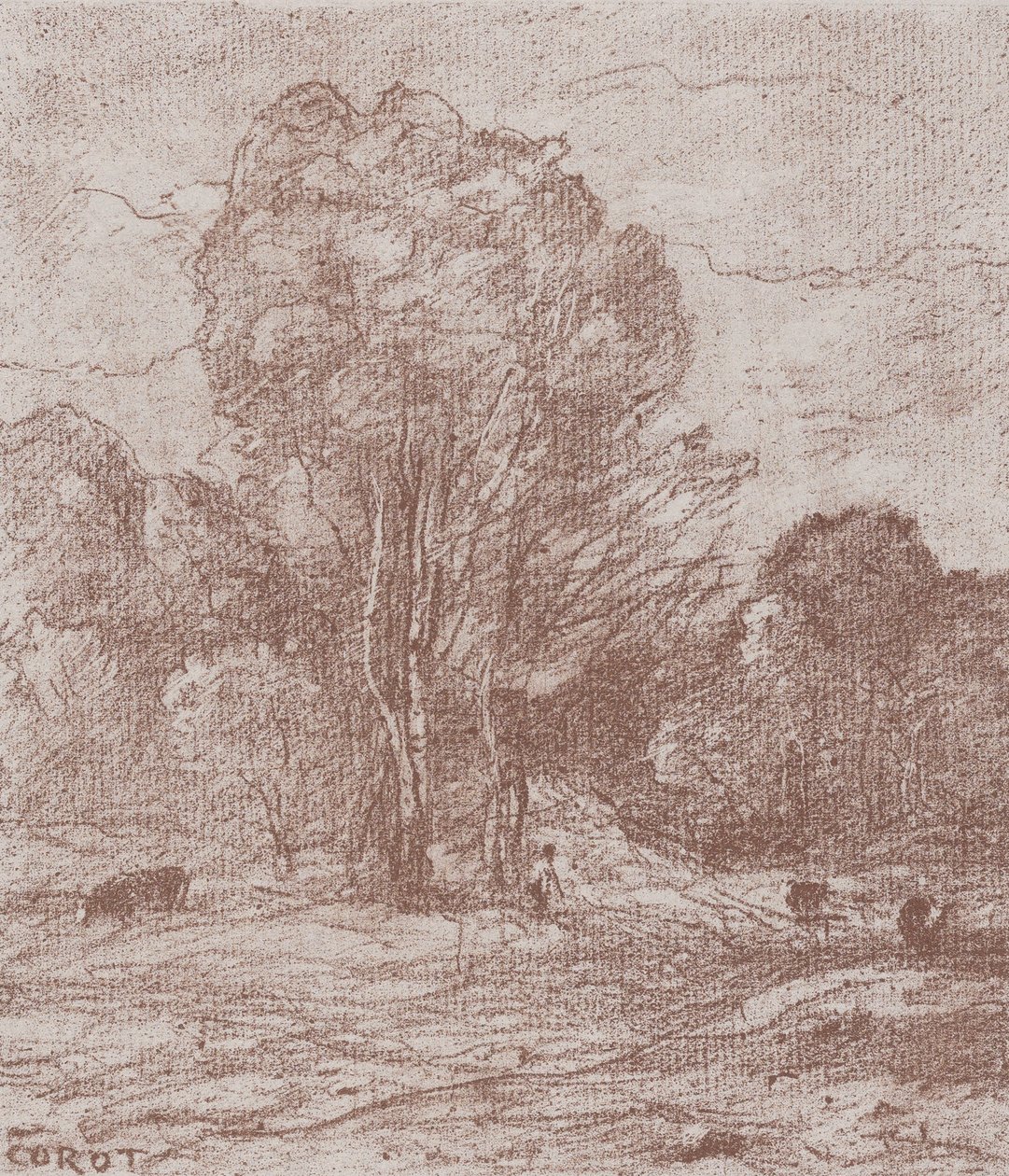 Lehmien lepopaikka Lehmien lepopaikka, 1871. tekijältä Jean Baptiste Camille Corot
