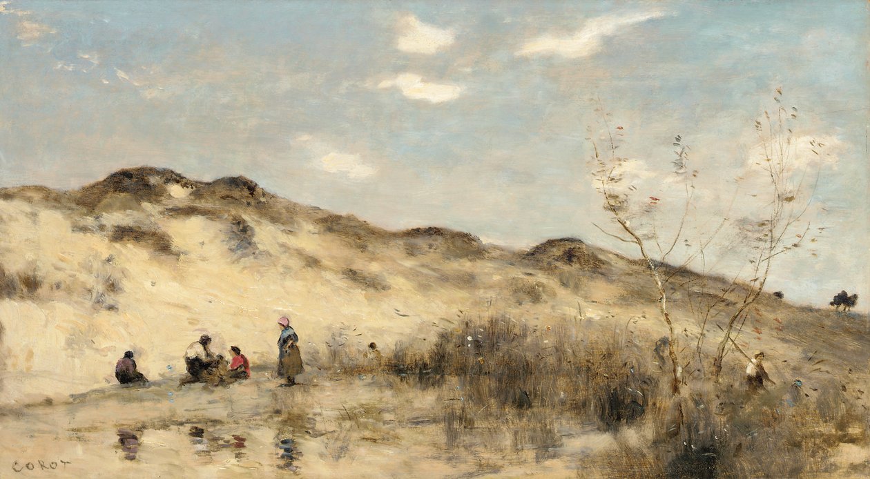 Dunkerquen dyynit, 1873 tekijältä Jean Baptiste Camille Corot