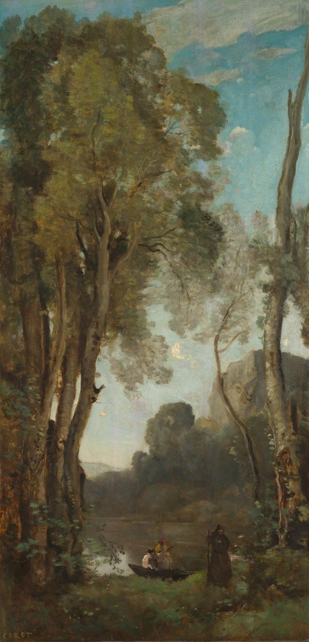 Neljä vuorokauden aikaa (ilta) tekijältä Jean Baptiste Camille Corot