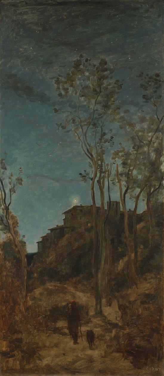 Neljä vuorokauden aikaa: Yö tekijältä Jean Baptiste Camille Corot