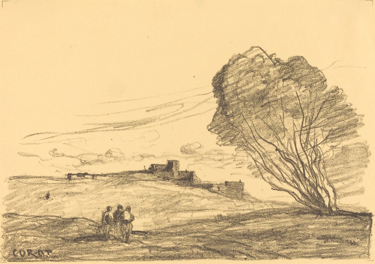 Eristetty linnoitus (Le Fort detache) tekijältä Jean Baptiste Camille Corot