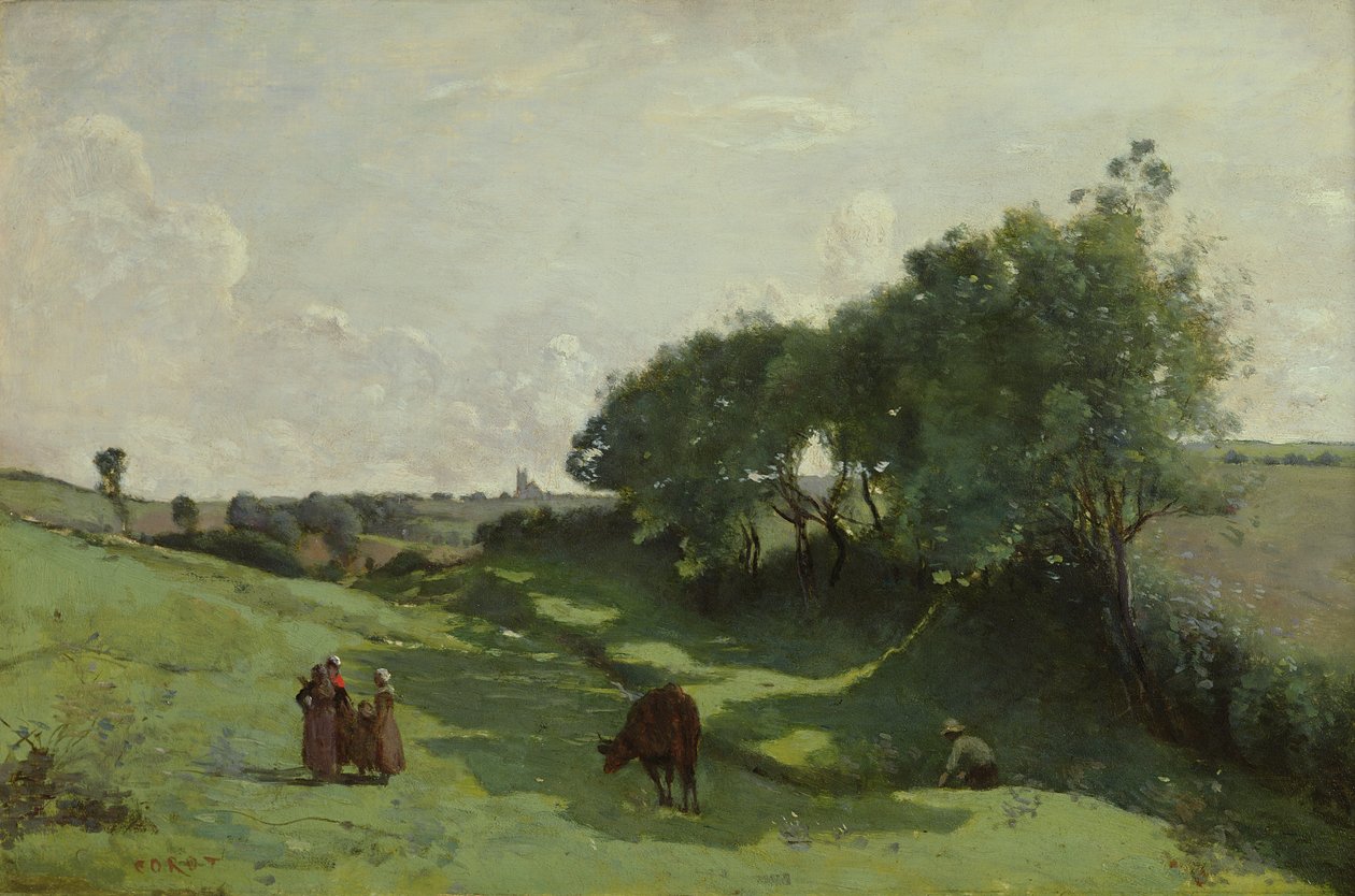 Huonekalut ja erilaiset esineet 1100- ja 1300-luvuilta tekijältä Jean Baptiste Camille Corot