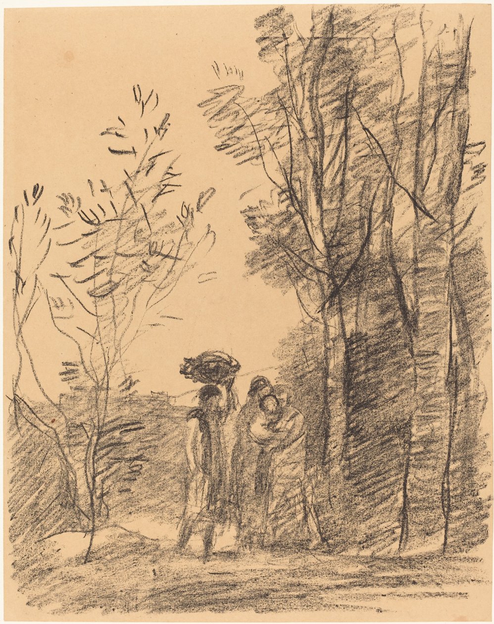 Kokous metsässä (La Rencontre du bosquet) tekijältä Jean Baptiste Camille Corot