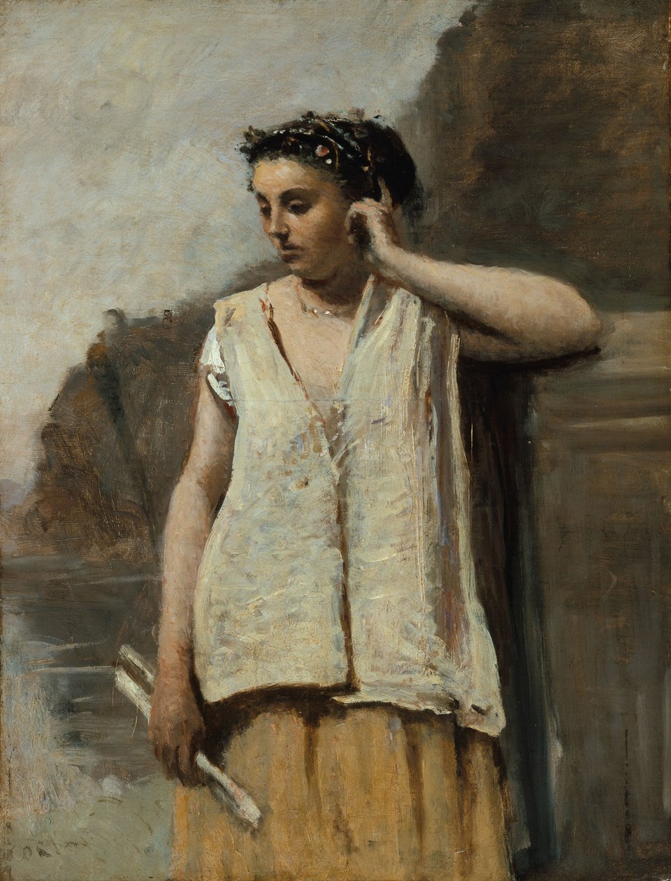Muse: Historia, noin 1865 tekijältä Jean Baptiste Camille Corot