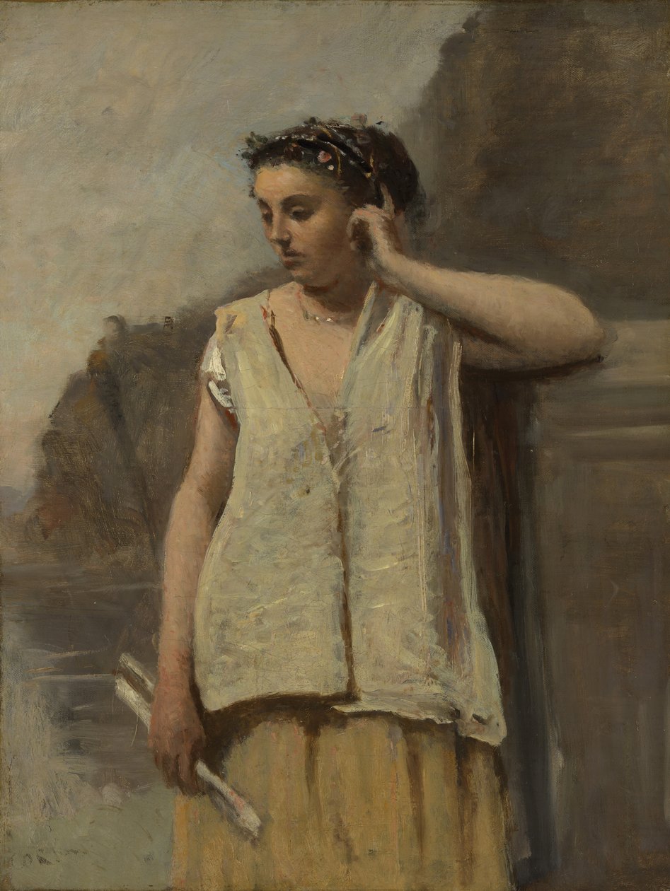 Muse: Historia, n. 1865. tekijältä Jean-Baptiste-Camille Corot