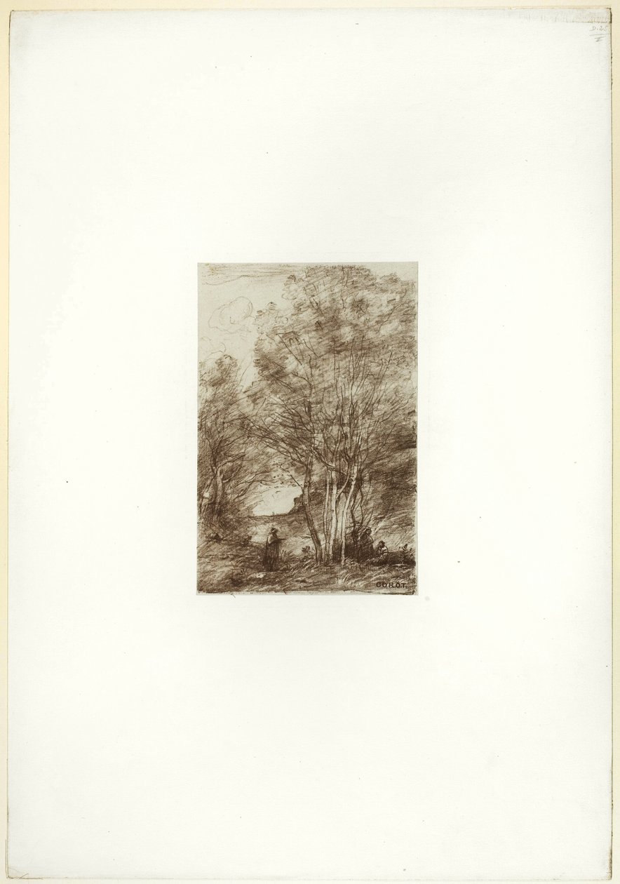 Filosofien retriitti tekijältä Jean Baptiste Camille Corot