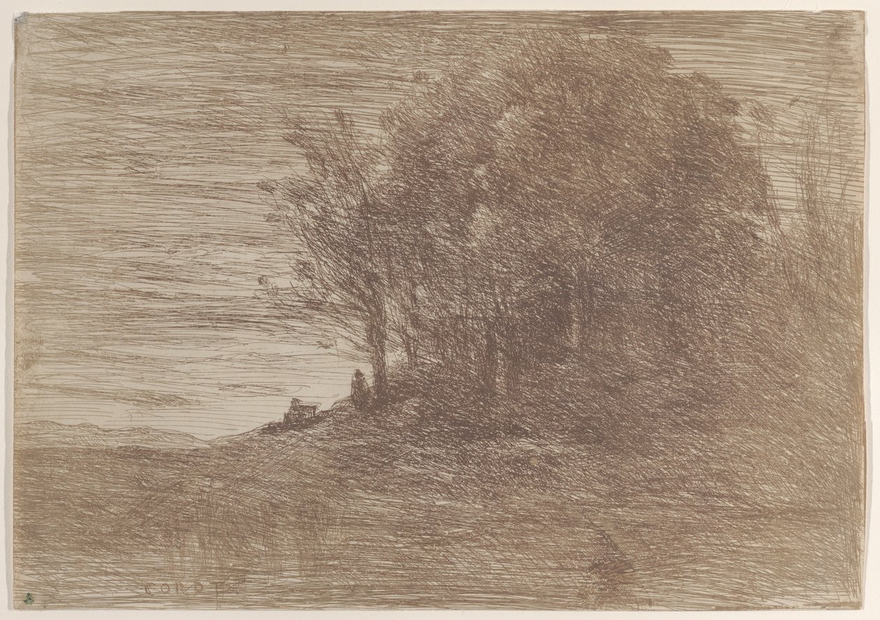 Erakon metsät Erakon metsät, 1858. tekijältä Jean Baptiste Camille Corot