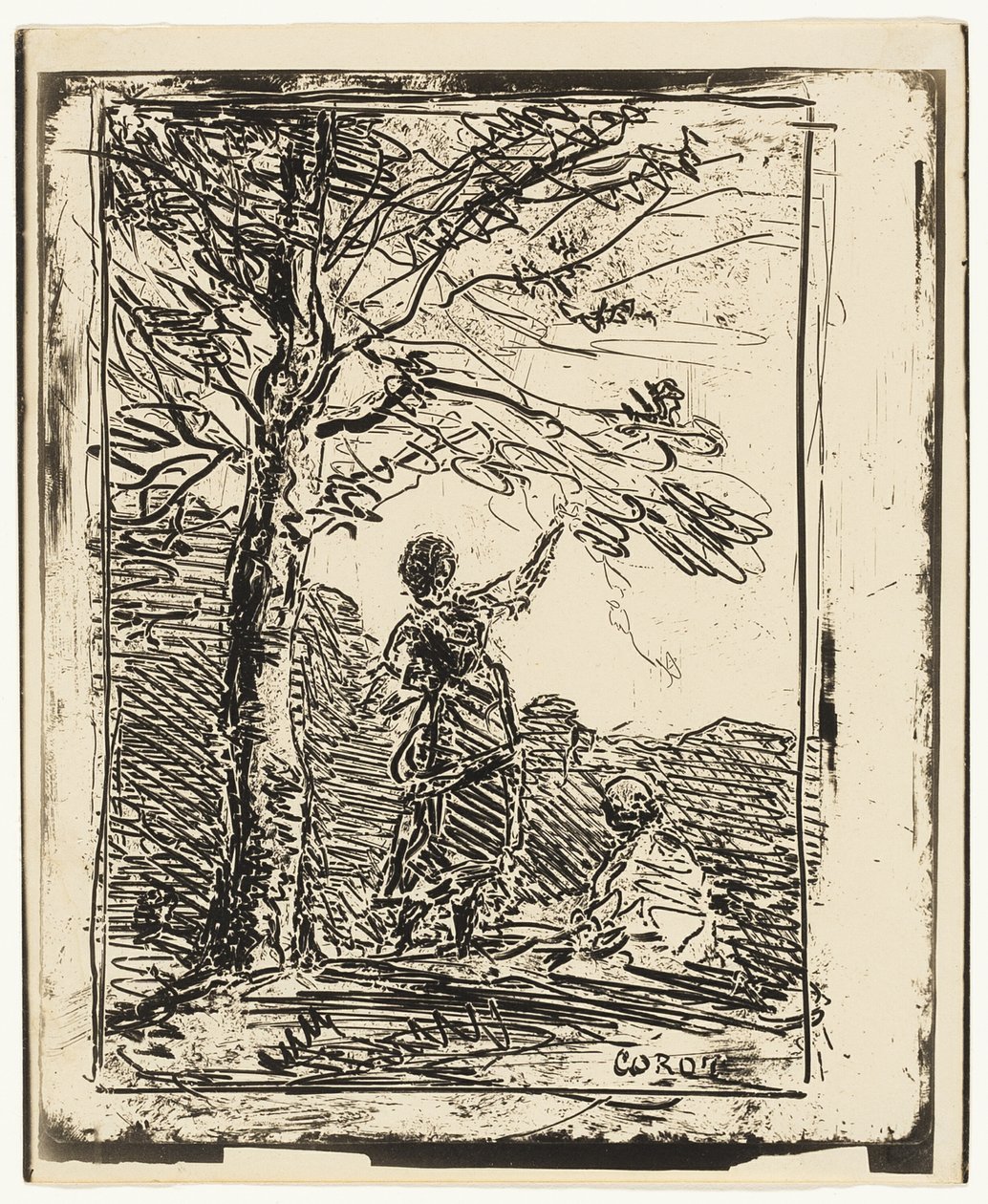 Nuori neito ja kuolema tekijältä Jean Baptiste Camille Corot