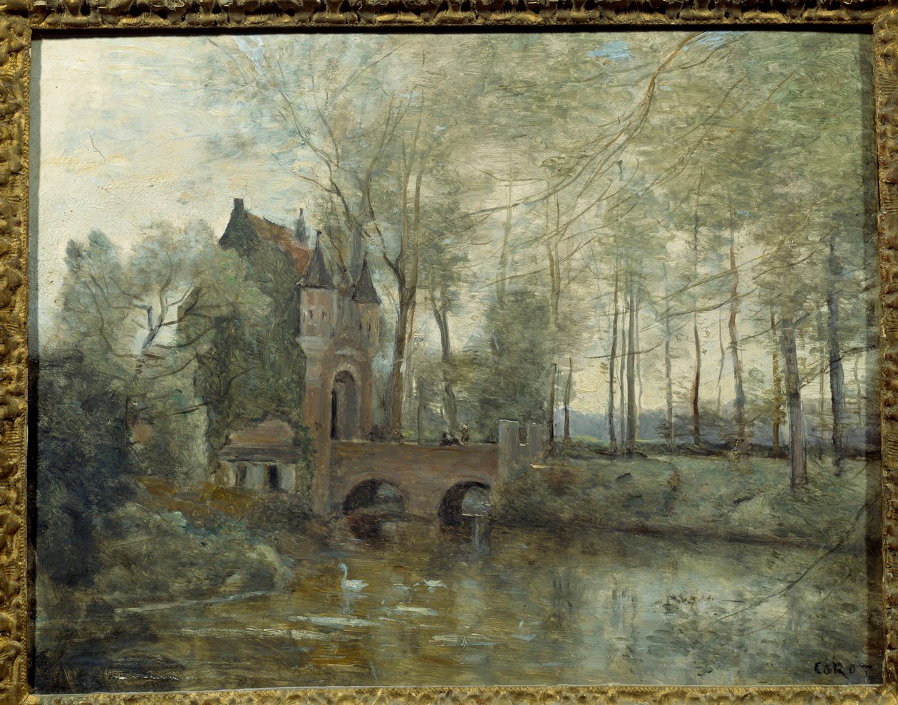 Wagnouvillen linna. Camille Corotin (1796-1875) maalaus tekijältä Jean Baptiste Camille Corot