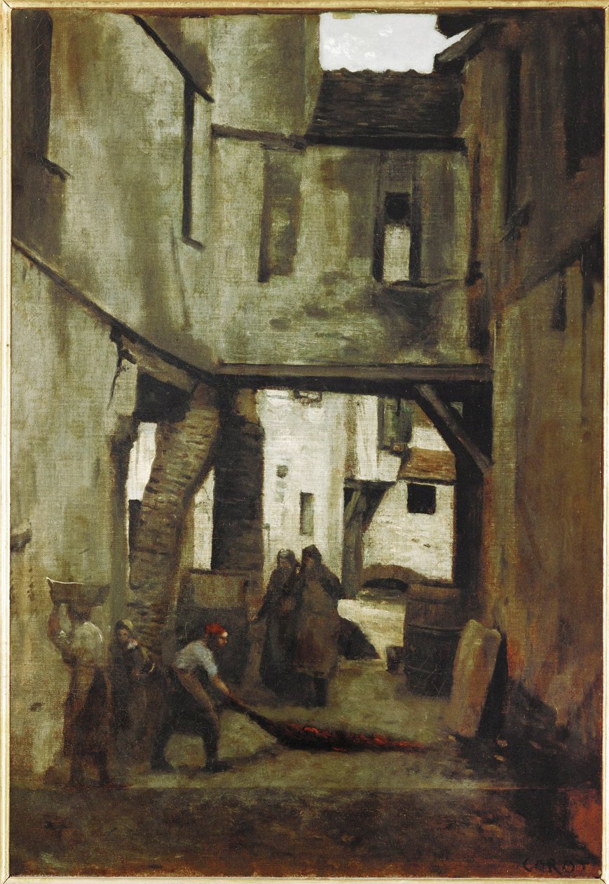 Mantesin parkitehtaat, Ranska ... tekijältä Jean Baptiste Camille Corot