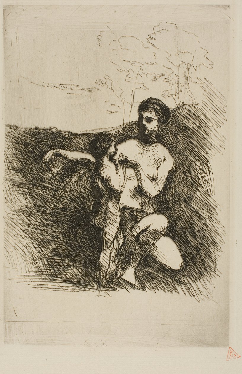 Venus leikkaa Amorin siivet, toinen lautanen tekijältä Jean Baptiste Camille Corot