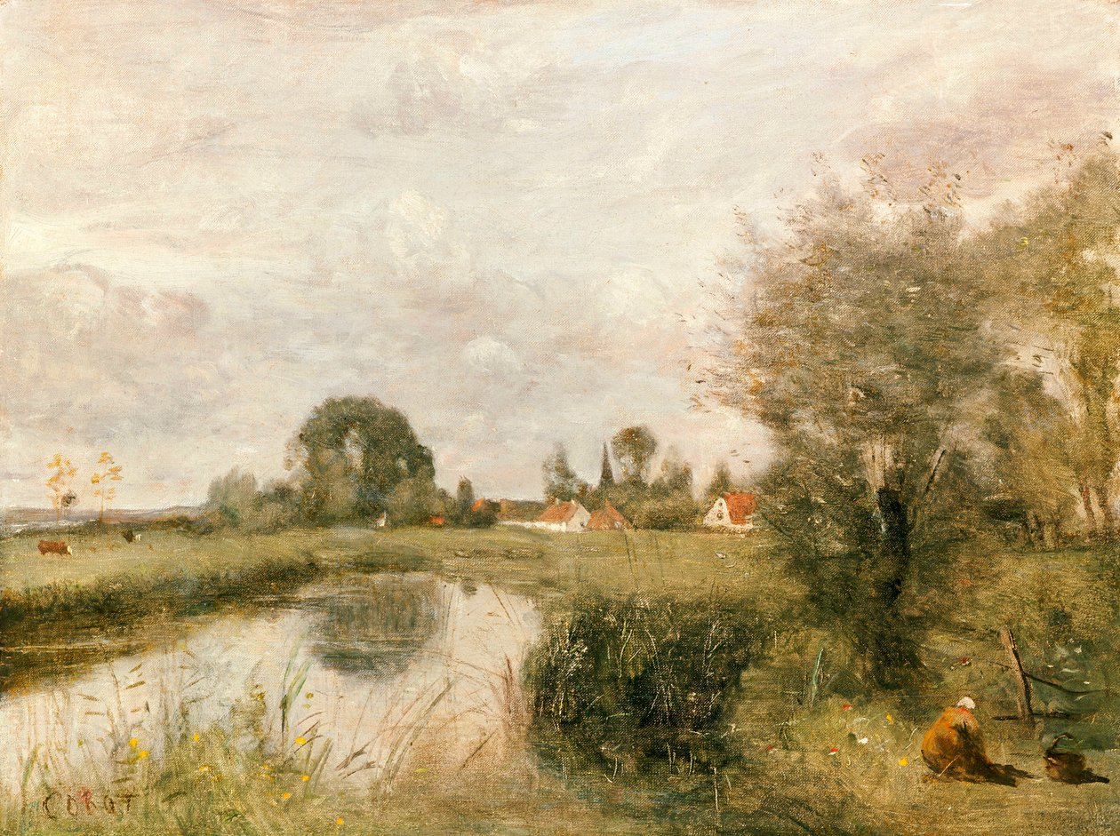 Näkymä Arleuxiin Palluelin suoalta, 1873 tekijältä Jean Baptiste Camille Corot