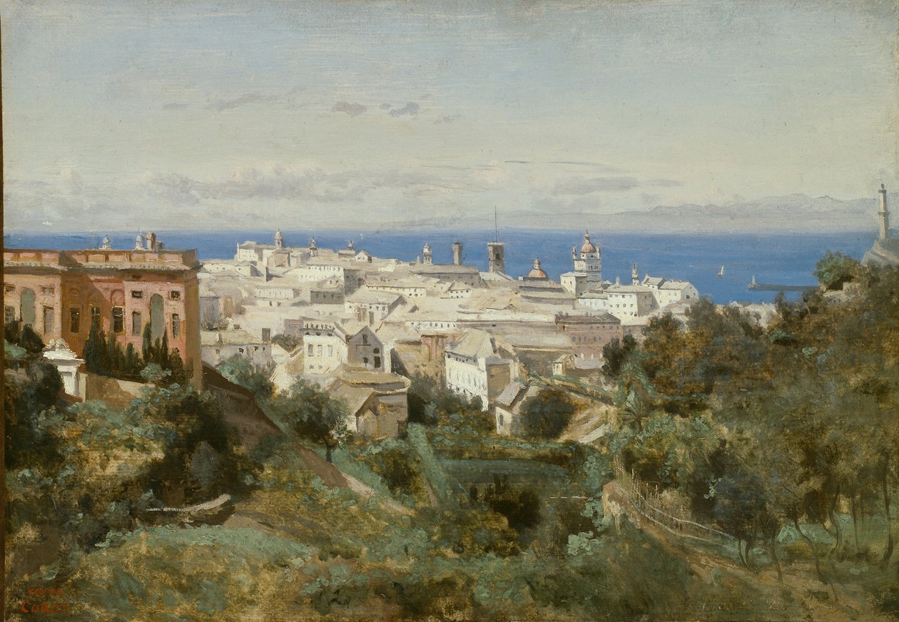 Näkymä Genovaan tekijältä Jean Baptiste Camille Corot