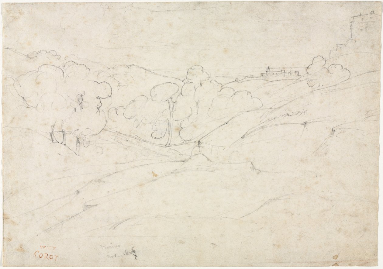Näkymä Marinoon (suoraan) tekijältä Jean Baptiste Camille Corot