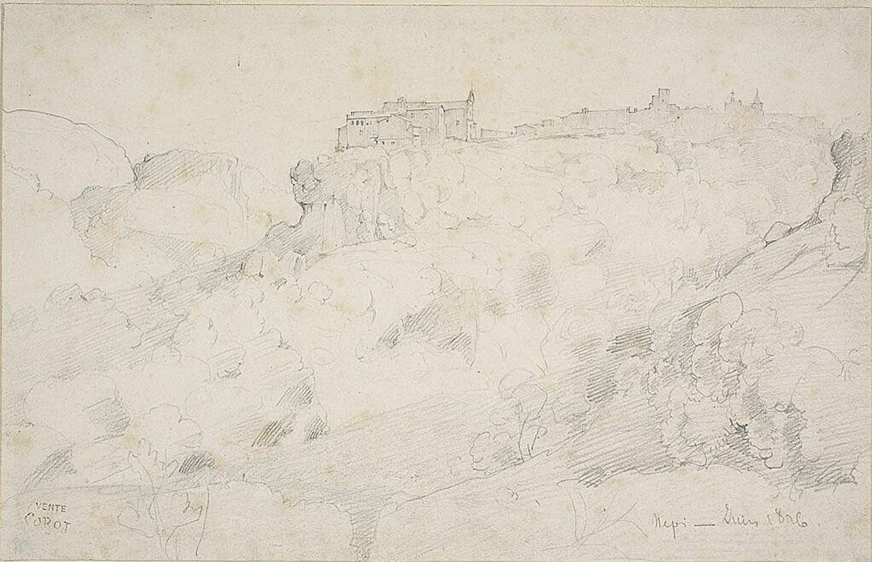 Näkymä Nepistä tekijältä Jean Baptiste Camille Corot