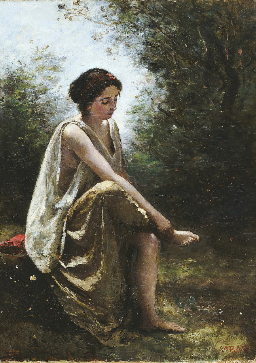 Haavoittunut Eurydice, 186870. tekijältä Jean Baptiste Camille Corot