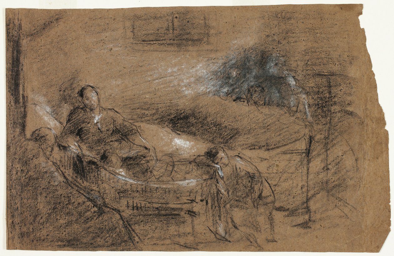 Kuolinvuode kohtaus tekijältä Jean Baptiste Carpeaux