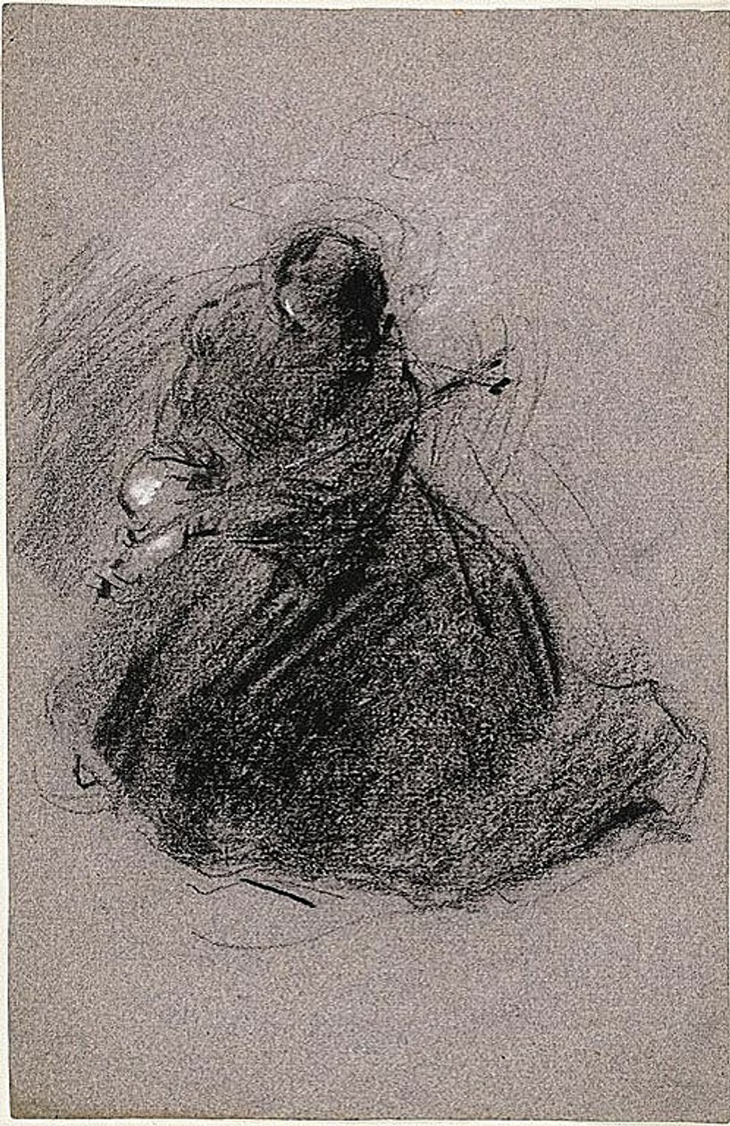 Pyhä Fransiskus (etusivu); kaksi hahmoa (kääntöpuoli). tekijältä Jean Baptiste Carpeaux