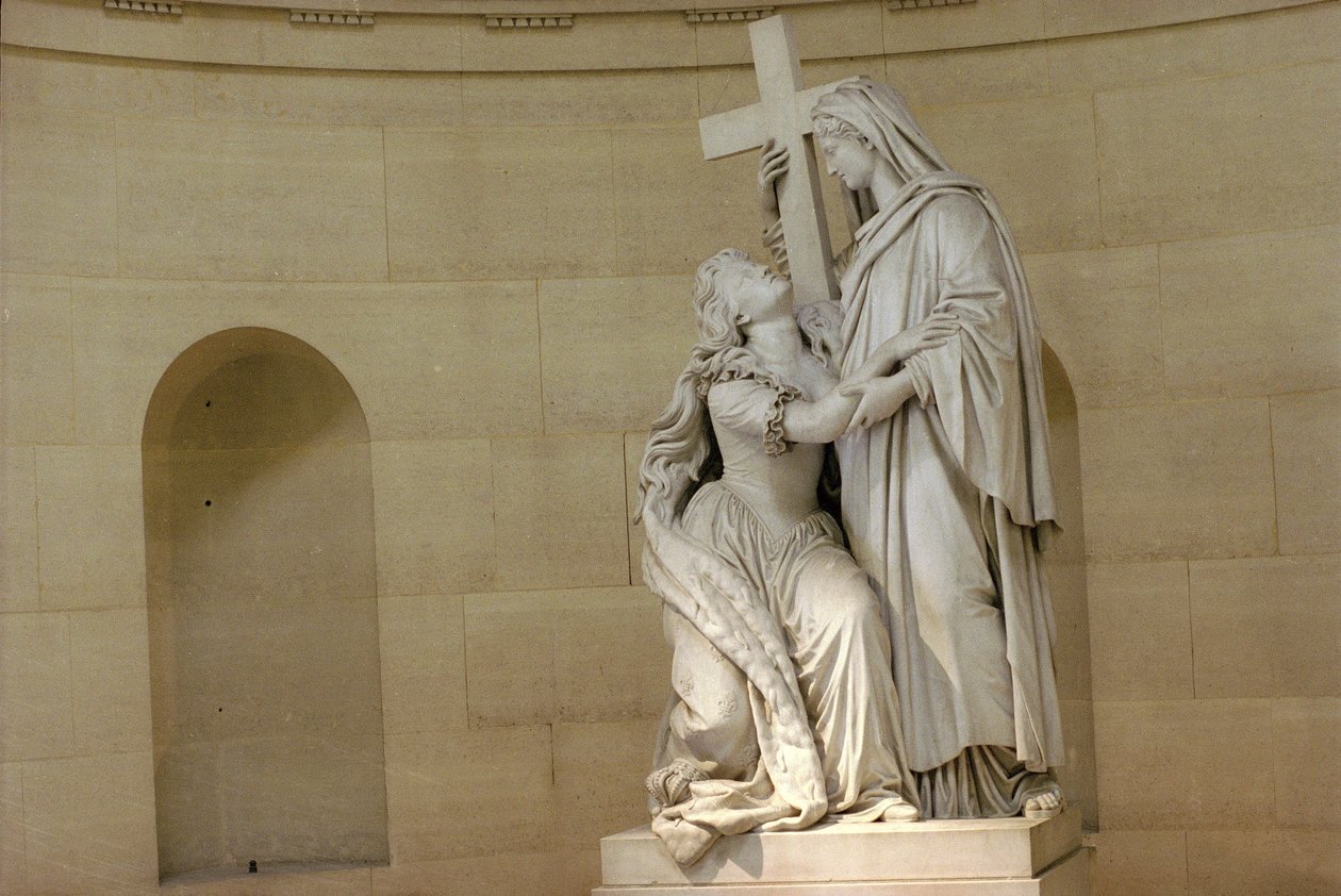 Marie Antoinette (1755-93) uskonnon hallussa, 1825 (marmori) (katso myös 252689) tekijältä Jean Baptiste Cortot